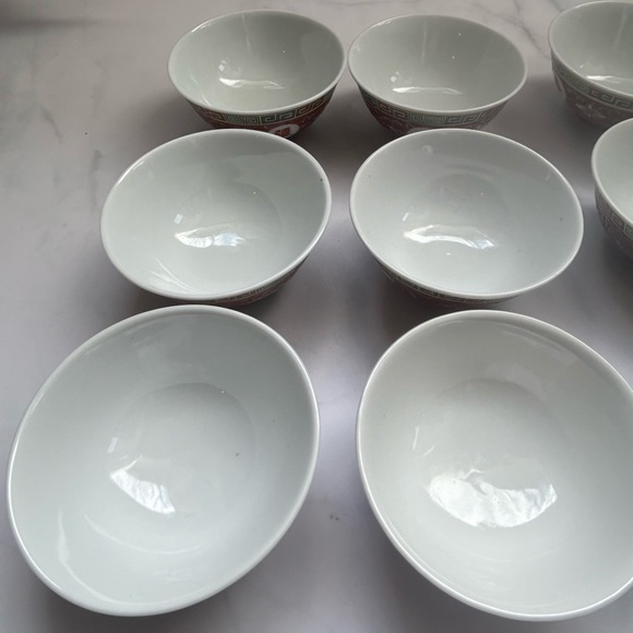 Red Mun Shou Chinese Bowls - Price per Bowl - Picture 10 of 13